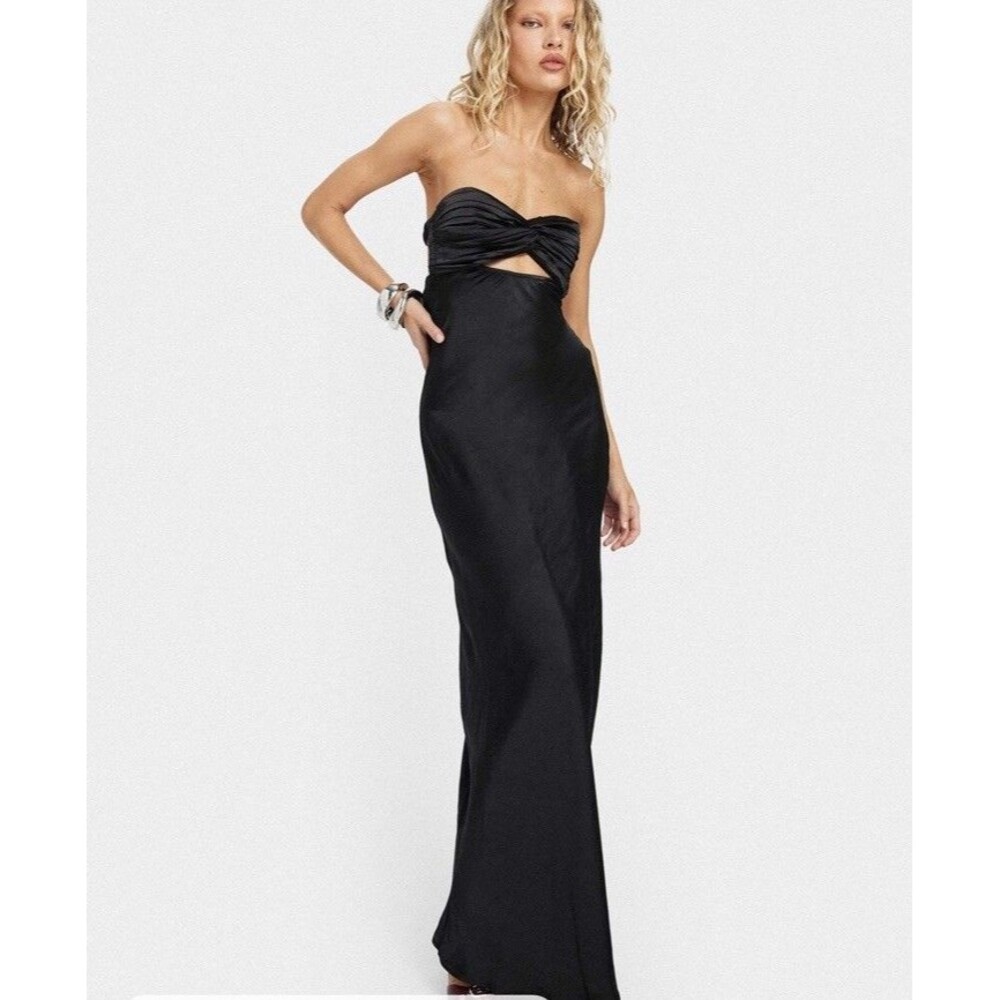 NWT Princess Polly Faviola Strapless Maxi Dress Blue Size 8 Sleeveless - Picture 2 of 7